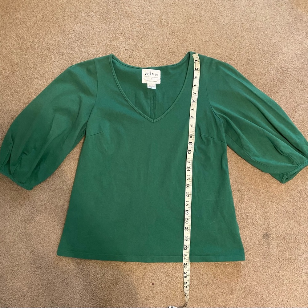 Anthropologie Green Blouse